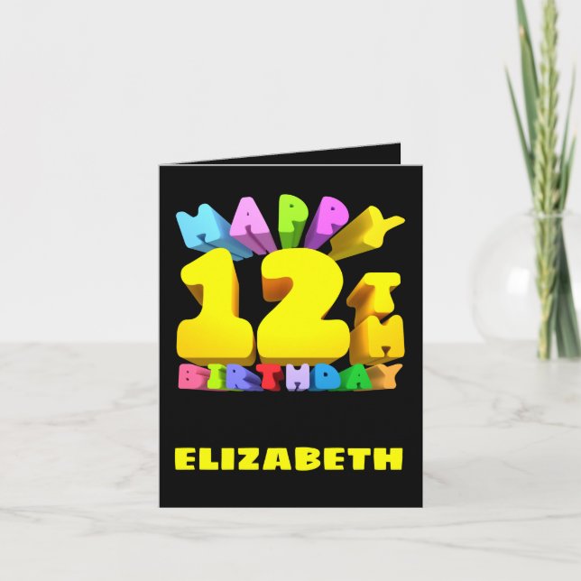 Bonne 12e carte d'anniversaire (Devant)