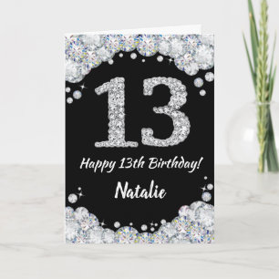 Bonne 13e anniversaire Carte de Parties scintillan