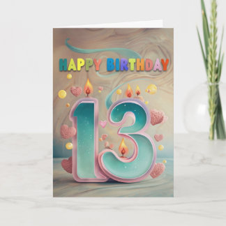 Bonne 13e carte d'anniversaire