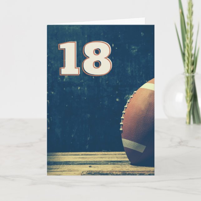 Bonne 18ème anniversaire Football Carte de voeux (Devant)