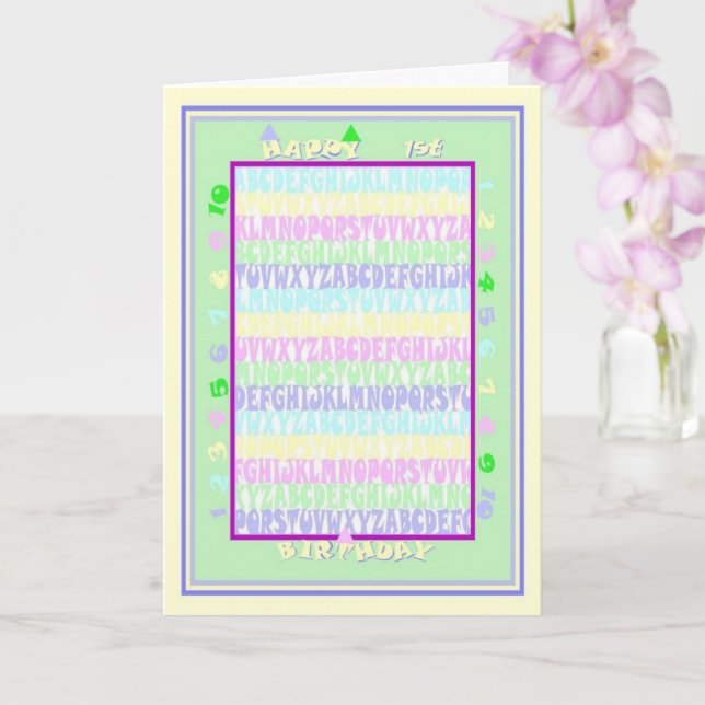 Bonne 1ère carte d'anniversaire (Orchidée)