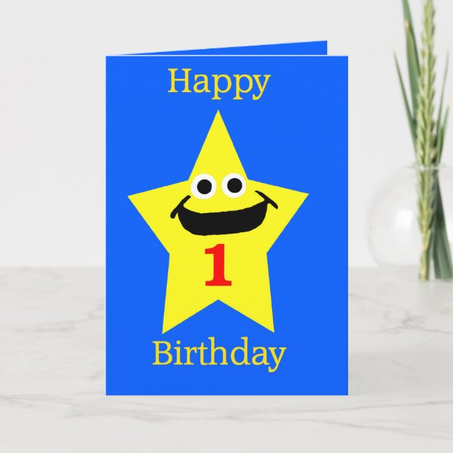 Bonne 1ère carte d'anniversaire (Devant)