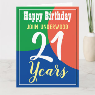 Bonne 21e carte d'anniversaire