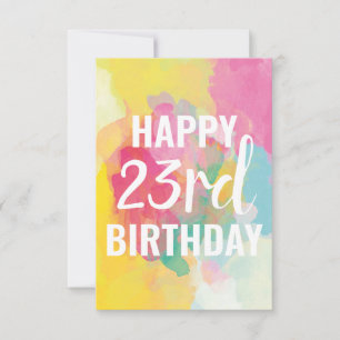 Bonne 23e carte d'anniversaire ("Watercolor Gradie