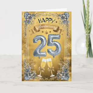 Bonne 25e anniversaire Mariage Carte