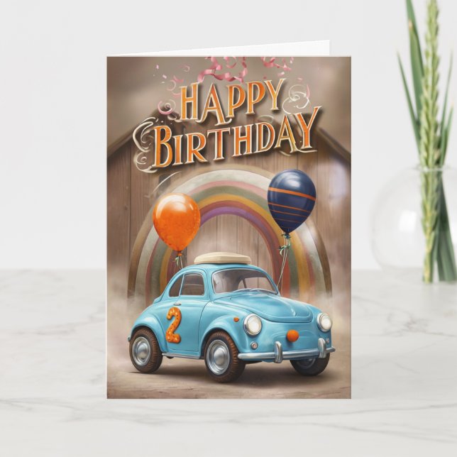Bonne 2e carte d'anniversaire (Devant)