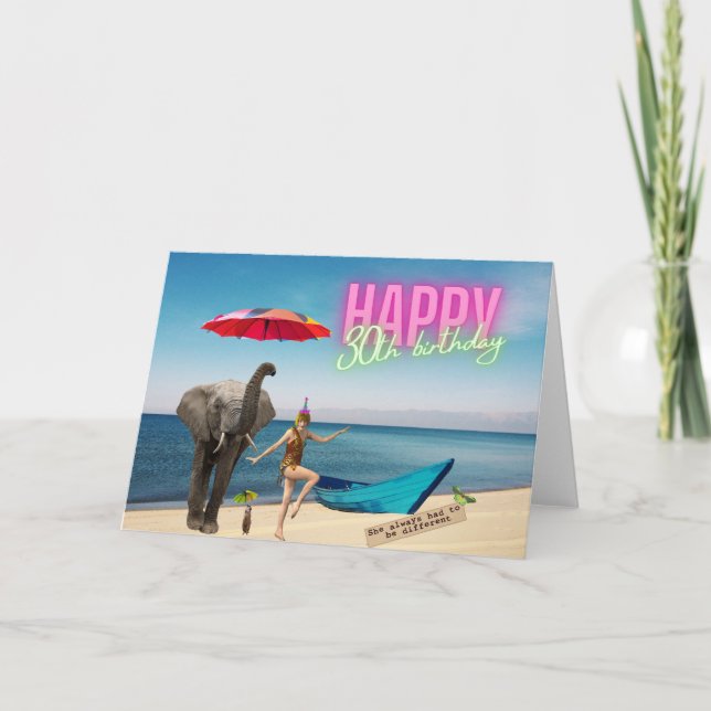 Bonne 30e carte d'anniversaire amusante et amusant (Devant)