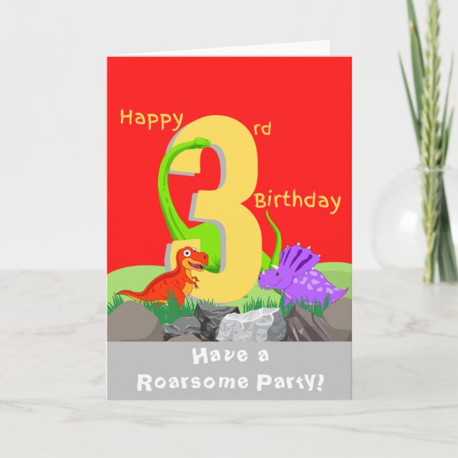 Bonne 3e carte d'anniversaire (Devant)