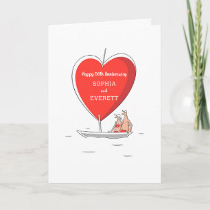 Bonne 50e anniversaire de Mariage Carte Coeur de b
