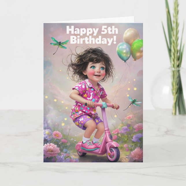 Bonne 5e carte d'anniversaire (Devant)