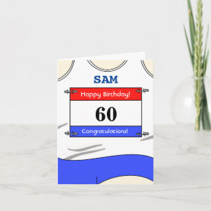 Bonne 60e carte d'anniversaire pour un coureur