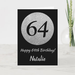 Bonne 64e anniversaire Carte de Parties scintillan