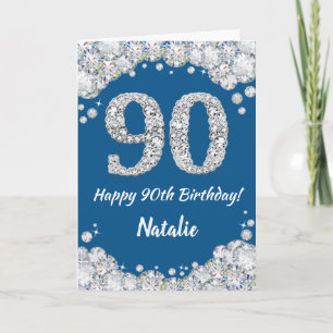 Bonne 90e Anniversaire Carte Parties scintillant b