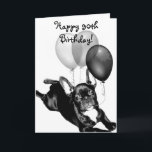 Bonne 90e anniversaire French Bulldog carte de voe<br><div class="desc">Bonne 90e anniversaire French Bulldog carte de voeux</div>