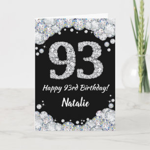 Bonne 93ème anniversaire Carte Parties scintillant