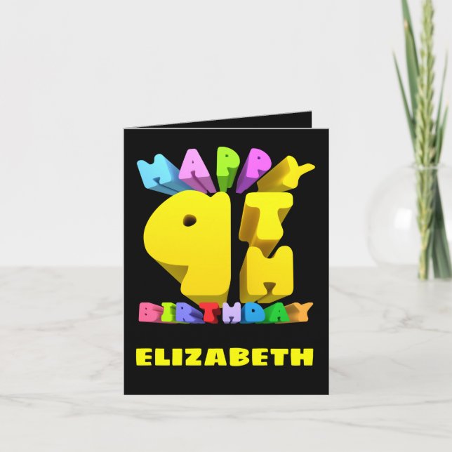 Bonne 9e carte d'anniversaire (Devant)