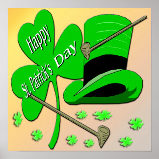 Bonne affiche de la fête du Shamrock de St Patrick