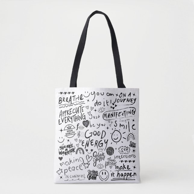 BONNE AFFIRMATION ÉNERGÉTIQUE SAC FOURRE-TOUT (Devant)