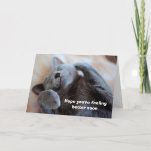 Bonne amélioration bientôt belle carte de chat