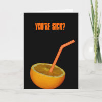 Bonne amélioration Bientôt Carte Jus Orange