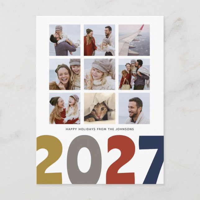 Bonne Année | 2018 | 9 photos | cartes postales (Devant)