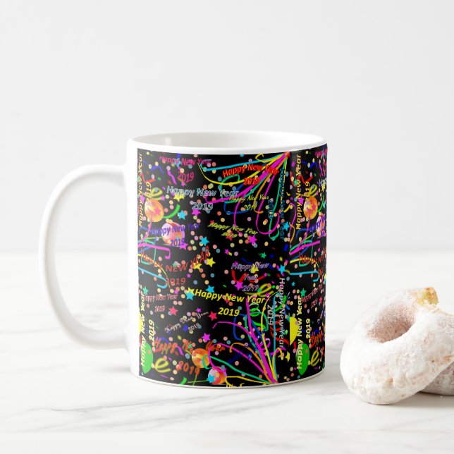 Bonne année 2019 Mug (Avec donut)
