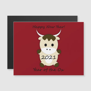 Bonne année 2021 Année du boeuf