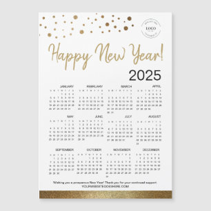 Bonne année 2025 Calendrier Votre Logo Gold