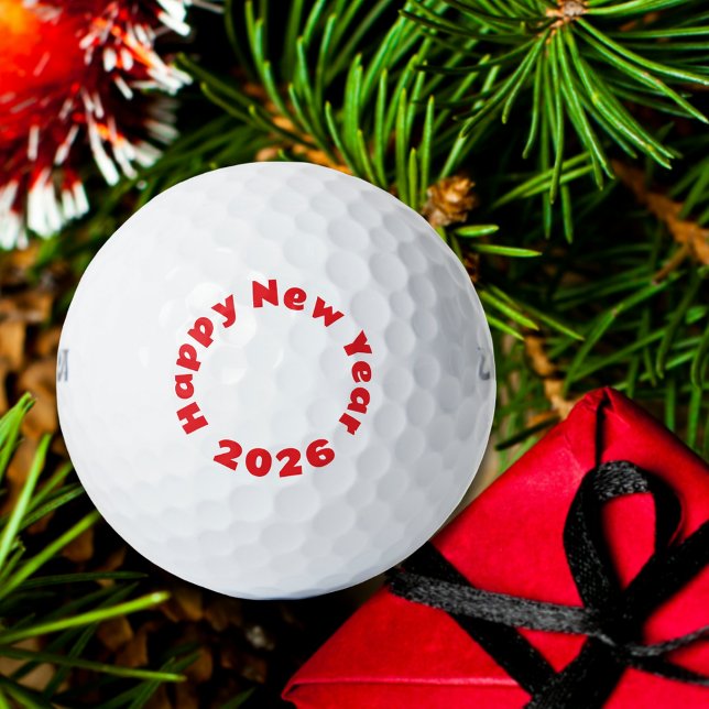 Bonne année 2026 balles de golf (Happy new year gift for golfer)
