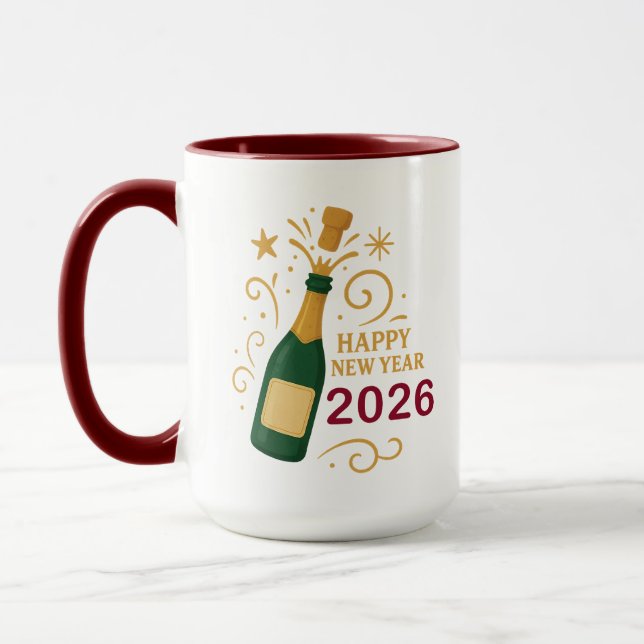 Bonne année 2026 Champagne | Tasse Combo (Gauche)
