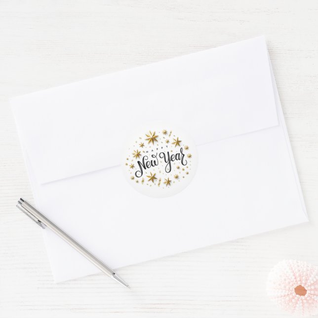 Bonne Année ! Autocollant de scellement d'envelopp (Enveloppe)