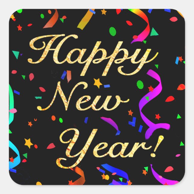 "Bonne année !" autocollants (Devant)