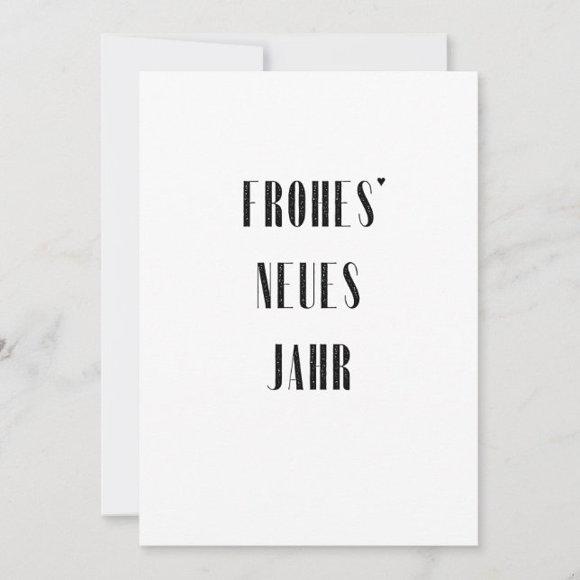 Bonne année - carte de typographie minimaliste (Devant)
