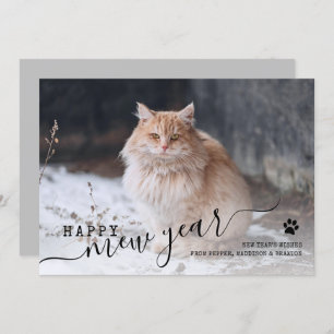 Bonne année Chat photo Nouvel An Carte de vacances