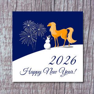 Bonne année chinoise de la carte Fire Horse 2026