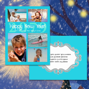 Bonne année Cinq photo Carte postale Fête