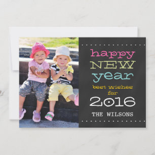 Bonne année de tableau carte photo de 2016