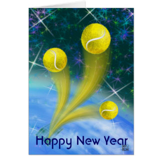 carte bonne annee tennis