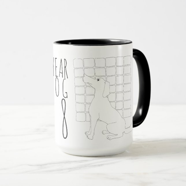 Bonne année du chien 2018 Mug (Devant droit)