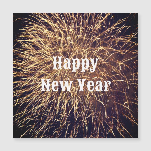 Bonne année Golden Fireworks tendance 2023 (Devant)