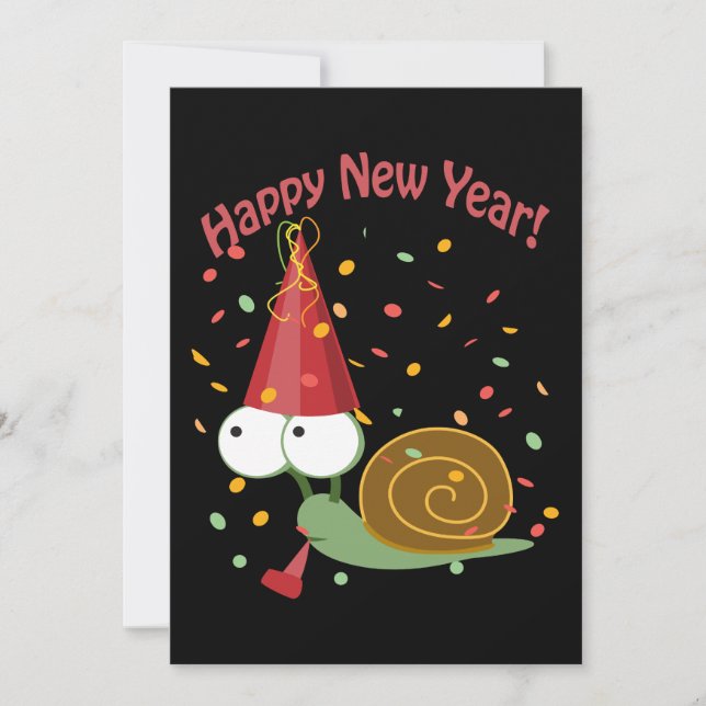 Bonne année ! Invitation à la fête de l'escargot a (Devant)