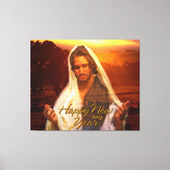 Bonne année Jésus Toile enveloppée (Recto)