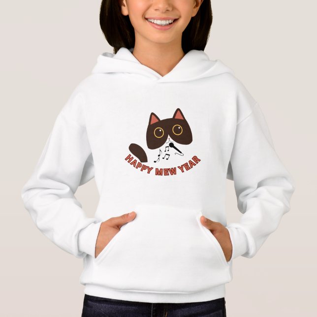 Bonne année Miaou Chat mignon Design Nouvel An (Devant)