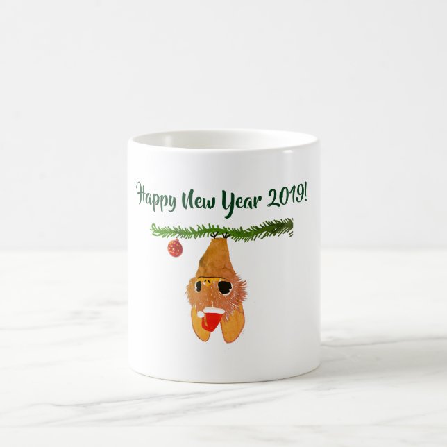 Bonne année, mignonne Bat Mug (Centre)