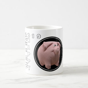 Bonne année PIg 2019 3D White Mug 2