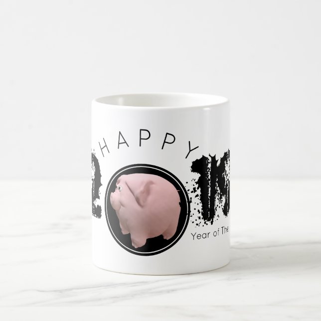 Bonne année PIg grande 2019 Mug 3D original (Centre)