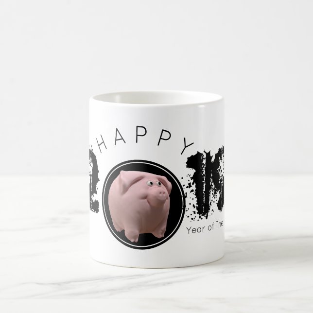 Bonne année PIg grande 2019 Original 3D Mug 2 (Centre)