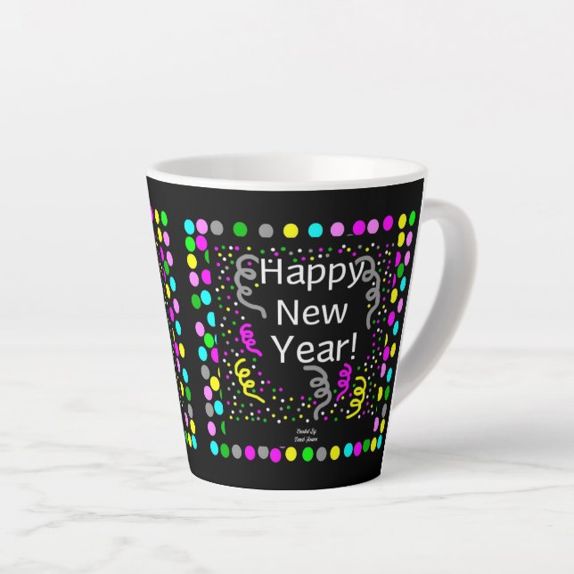 Bonne année Salutations Petit Latte Mug (Angle droit)