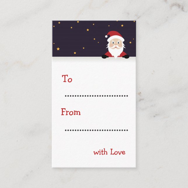 Bonne année Santa Claus étiquettes cadeaux (Devant)