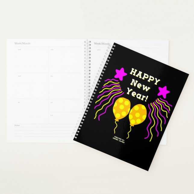 Bonne année souhaite planificateur standard (Devant avec enveloppe)